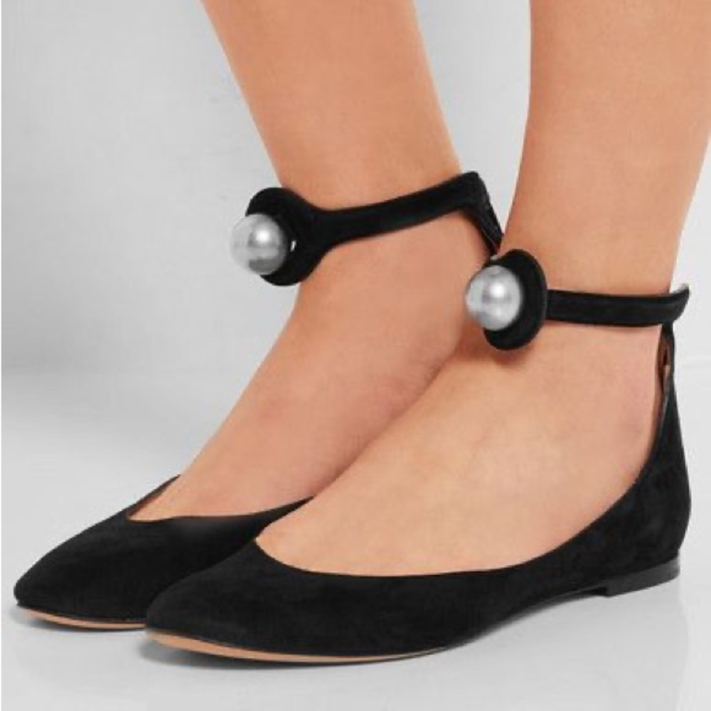 Chloé Pearl Suede Ballet Flat